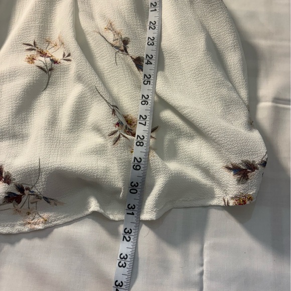 Romwe Cottagecore Off Shoulder Floral Dress Peasant Boho Mini Ivory M - Picture 8 of 11